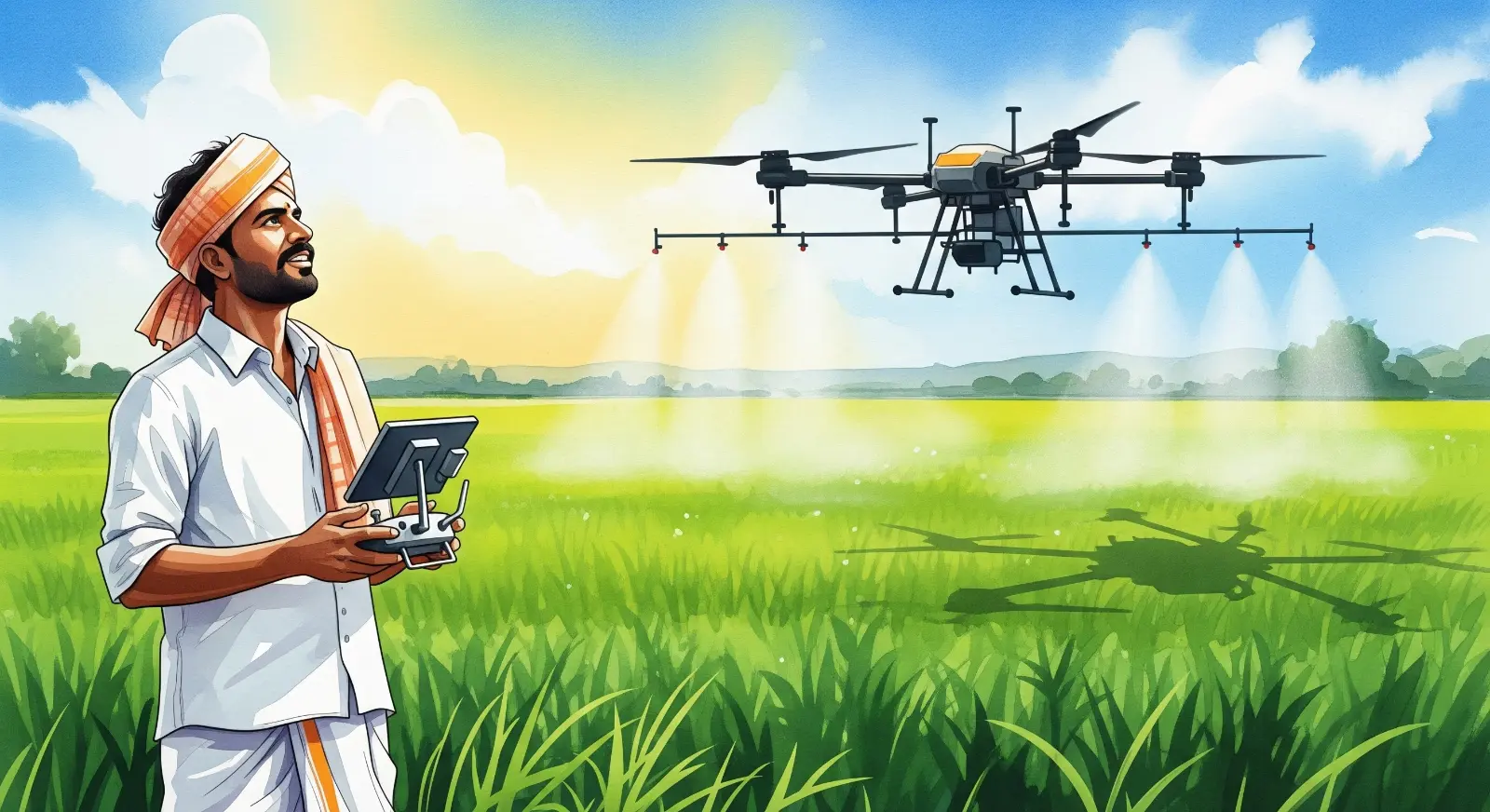 ರೈತನ ತಲೆಬಿಸಿ ಕಮ್ಮಿ ಮಾಡಿದ ಹೈಟೆಕ್ ಕೃಷಿ ಡ್ರೋನ್‌ಗಳು!