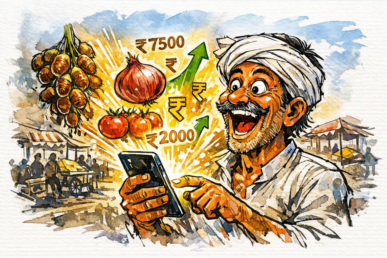 ರೈತರ ಆದಾಯ ಹೆಚ್ಚಿಸಲು ಡಿಜಿಟಲ್ ಮಂತ್ರ: ಮೊಬೈಲ್‌ನಲ್ಲೇ ನೋಡಿ ಮಾರುಕಟ್ಟೆ ಬೆಲೆ!