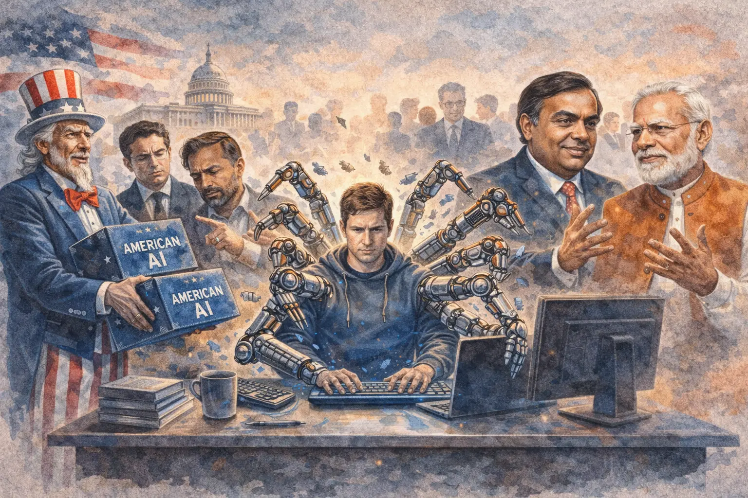 ನಾವೆಲ್ಲಾ 'ಮೇಡ್ ಇನ್ ಅಮೆರಿಕ' ಎಐ ಬಳಸಬೇಕಂತೆ, ಮ್ಯಾಕ್ರನ್ ಮತ್ತು ವೆಂಬು ಗರಂ!