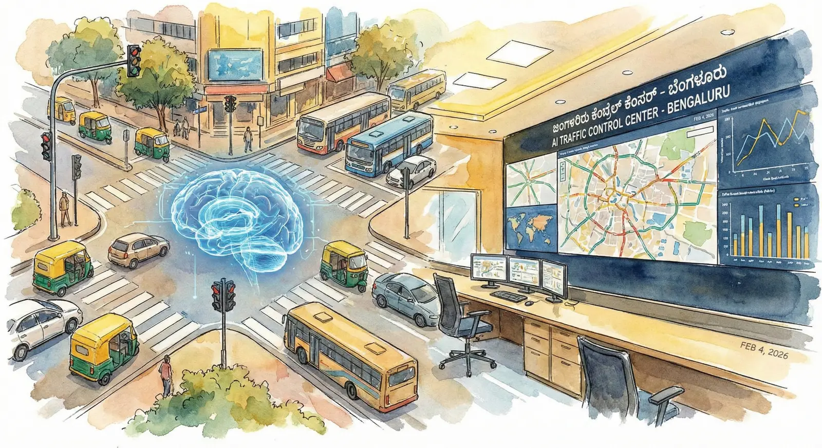 AI Treatment for Bengaluru's Traffic Woes: India's First Hi-Tech Center Launches